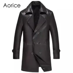 Aorice MT839 2019 натуральная кожа куртка Мужская Slim Fit новый стиль Роскошный воротник с лацканами мужские кожаные костюмы для мужчин овчины куртка