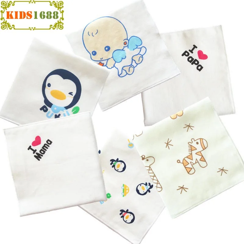 

Cartoon Baby Cotton Gauze Muslin Face Towel Baby Hand Towel Wash Cloth Handkerchiefs Infant Baby Feeding Saliva Newborn Towel