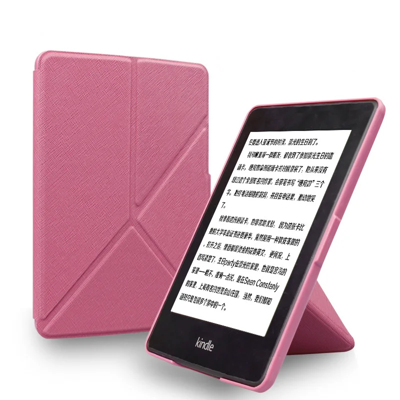 Kindle Paperwhite 2 3 складной чехол из искусственной кожи Smart Cover для Amazon Paperwhite 1/2/3 с держателем 6 'электронная книга оболочки - Цвет: Rose red