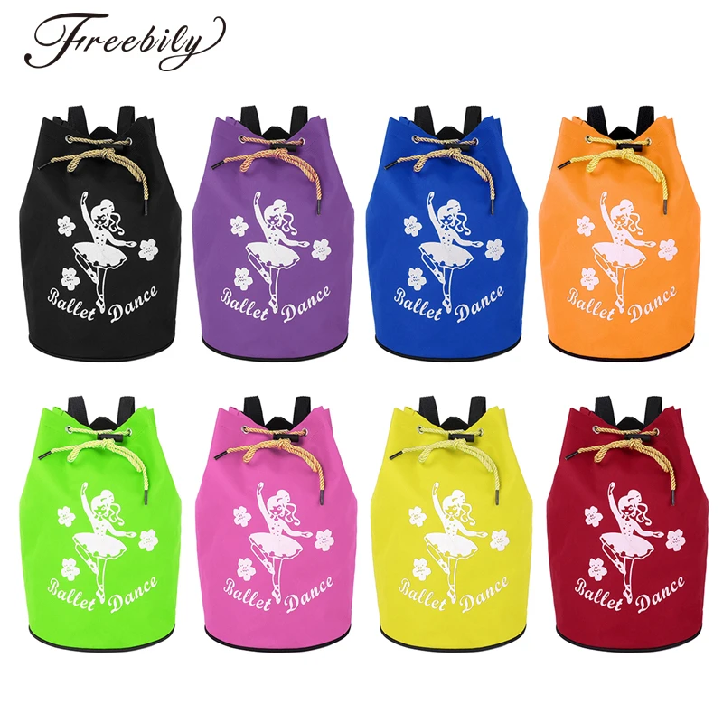 

Kids Girls Lovely Fashion Drawstring Ballet Dance Bag Students School Backpack Dancing Girl Print Shoulder Bag