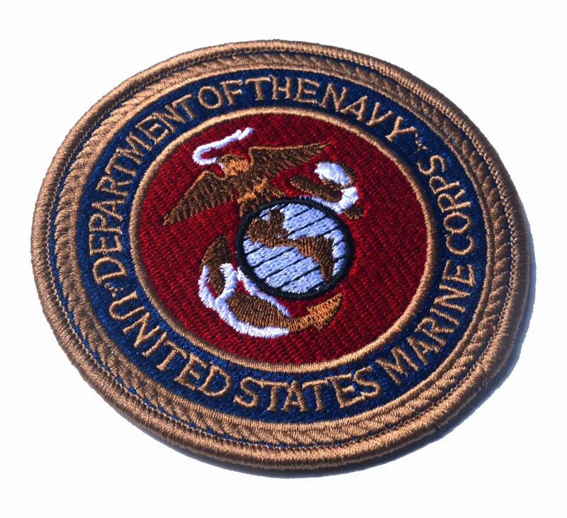 Вышитый значок USMC, нашивка в морской корпус США, эмблема, нашивка в армейском стиле, нашивка в морской пехоте США, нашивка в морскую команду, нашивка с петлей на крючке