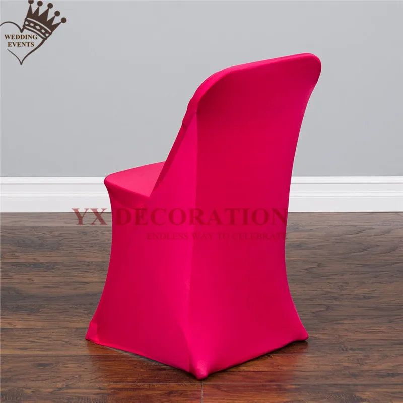 25 50 100pcs Lot Lycra Spandex Chair Cover For Folding Chair Stretch Chair Cover Event Hotel Festival Decoration