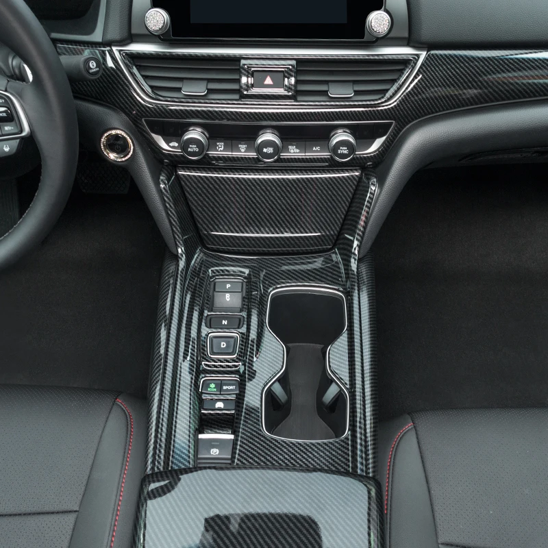 Автомобильный Стайлинг 2 шт. для Honda Accord Hybrid 2,0 t текстура углеродного волокна коробка скоростей рамка Крышка отделка