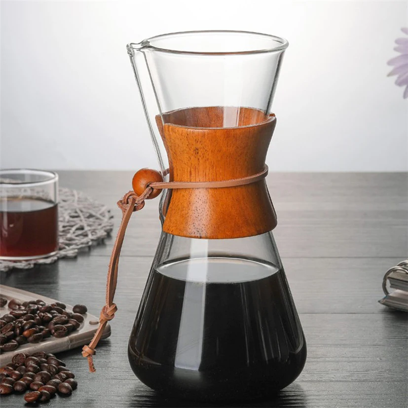 New Arrival 2018 Heat Resistant Classic Glass Coffee Maker Chemex Style