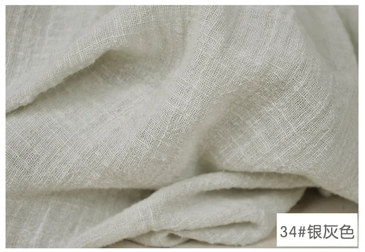 Китайский ветер цвет двойной бамбуковой текстуры морщин хлопок лен материал Sen Отдел чистого цвета рубашка платье ткань