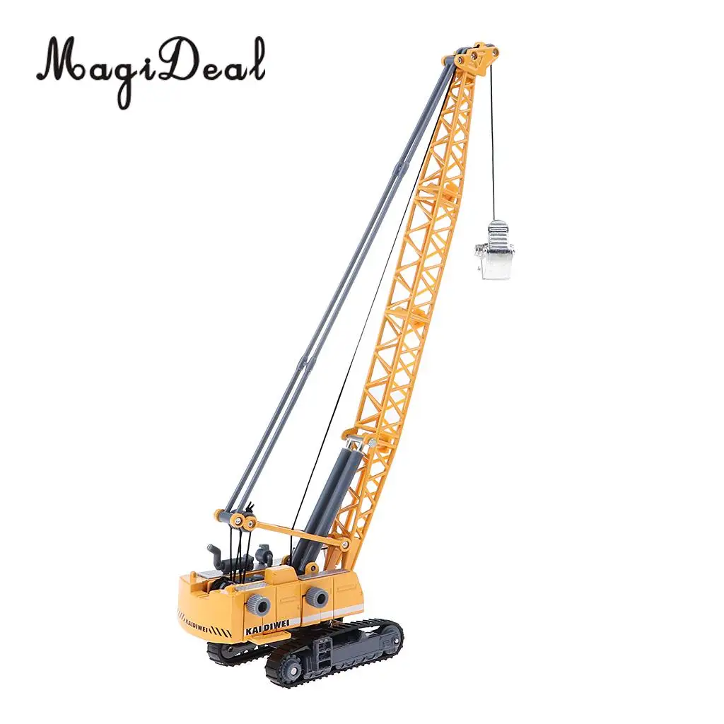 Alloy Diecast 1:87 Scale Crawler Tower Cable Excavator Engineering Vehicle Model Children Boys Toys Gift
