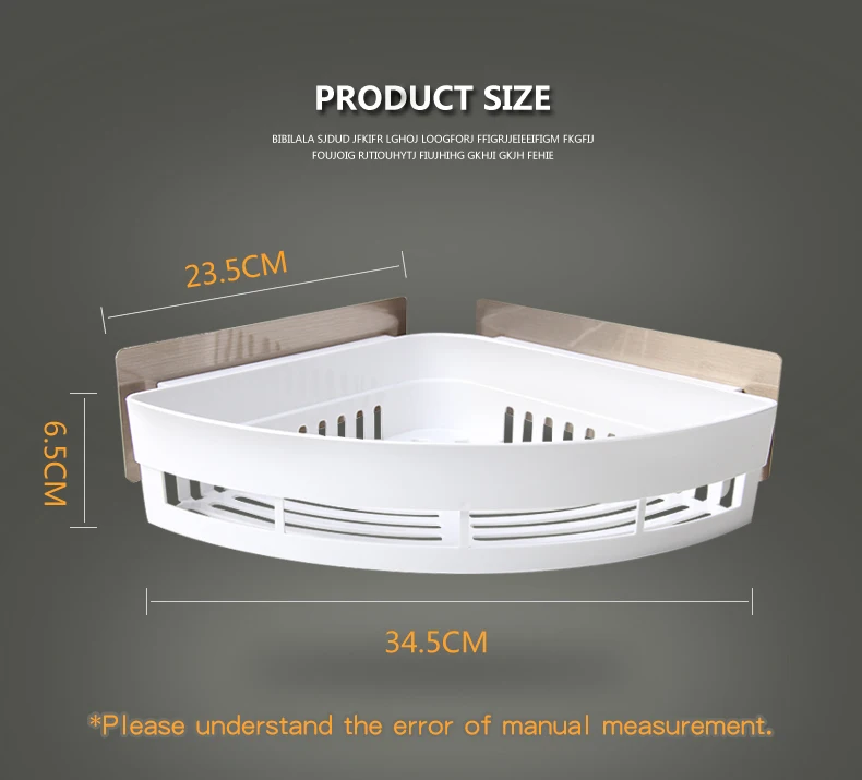 Угловой органайзер для ванной комнаты, держатель для хранения без следов, аксессуары на присоске, без винтов, настенная плавающая настенная полка