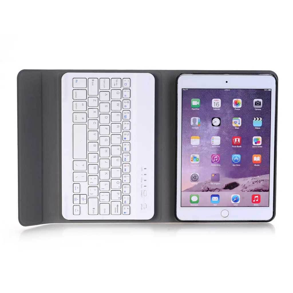ZELOTES Беспроводная Bluetooth клавиатура для IPad Mini 1 2 3 защитный чехол с полным корпусом