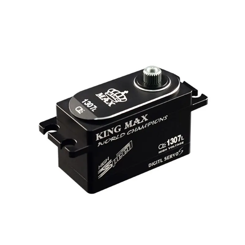 

KINGMAX CLS1307L 13kg.cm Digital Metal Gear Low Profile Servo Waterproof Full CNC Case for RC 1/8 1/10 Racing Drift Cars