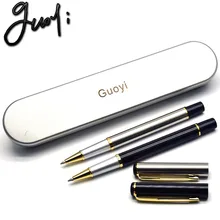 Guoyi A111 DIY черная и белая резная металлическая шариковая ручка, Роскошные офисные принадлежности для школьных подарков, канцелярская ручка