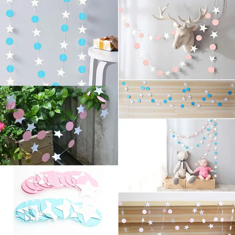 Бумажные гирлянды в форме звезды для свадебной вечеринки украшения дома|decorative