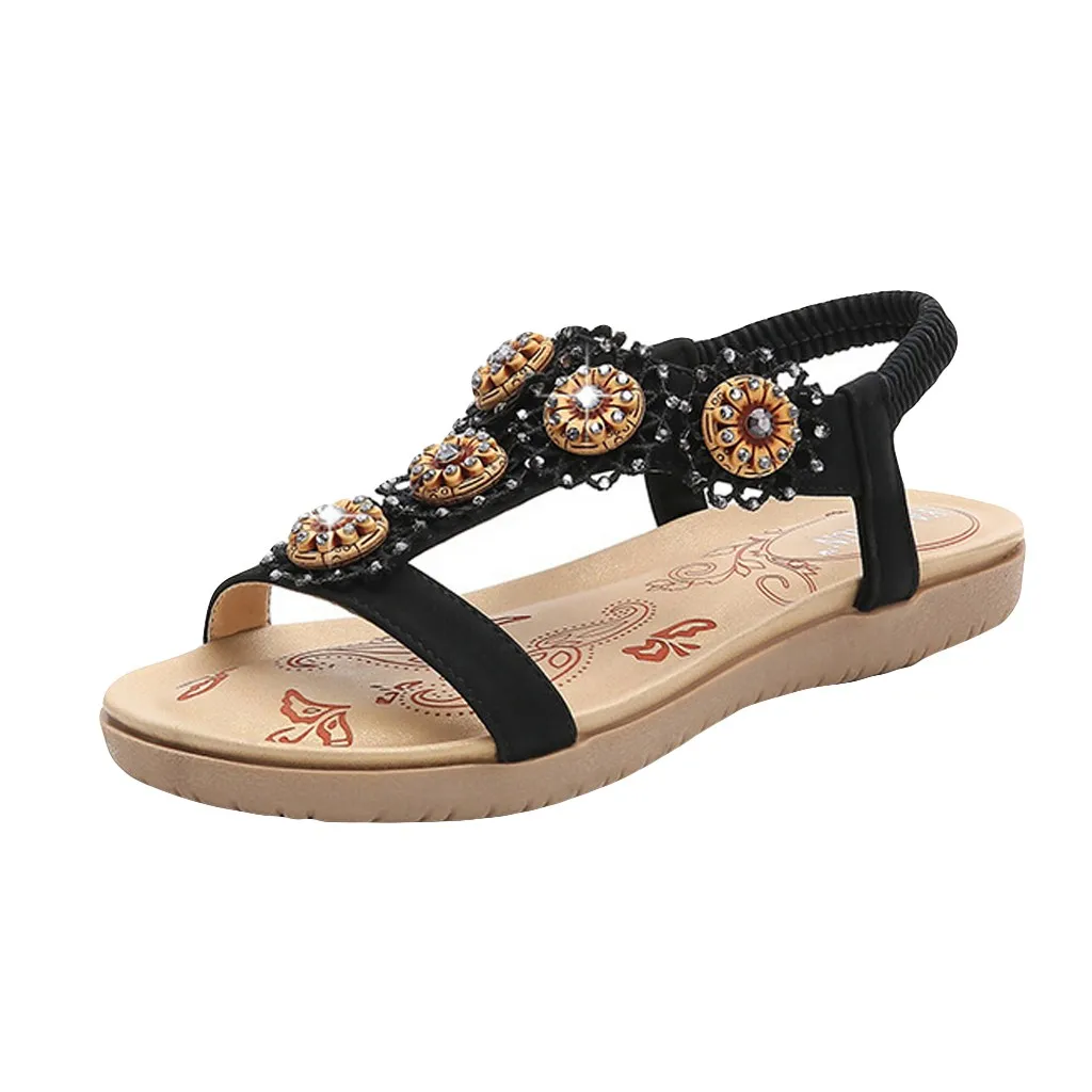 

Summer luxury sandal women buty damskie Fashion Platform rhinestone sandals round head casual beach slippers zapatos de mujer%40