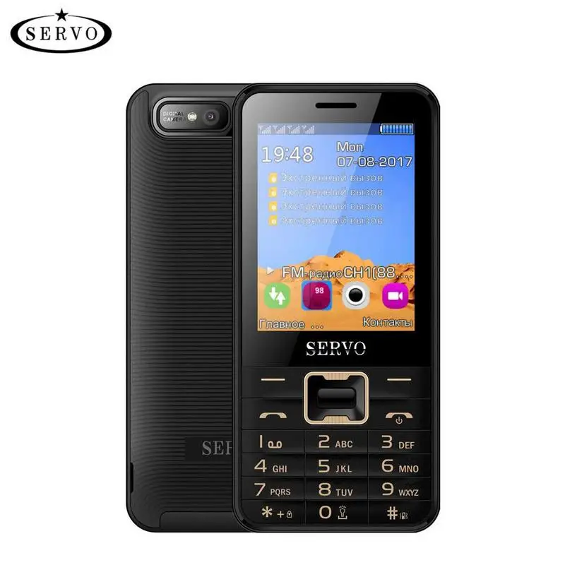 Оригинальный мобильный телефон Servo V8100 2 8 дюйма 4 SIM карты сотовые телефоны Bluetooth