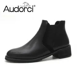 Audorci/2018 г. осенние женские повседневные ботинки женские легкие короткие ботильоны женские уличные модные ботинки челси размер 35-39