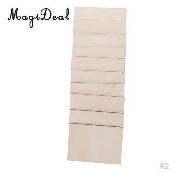 20pcs High Quality 7x4.9cm Blank Plywood Wood Business Card Wooden Name Card Unfinished Wood Plaque Shapes Sign DIY Decor Crafts