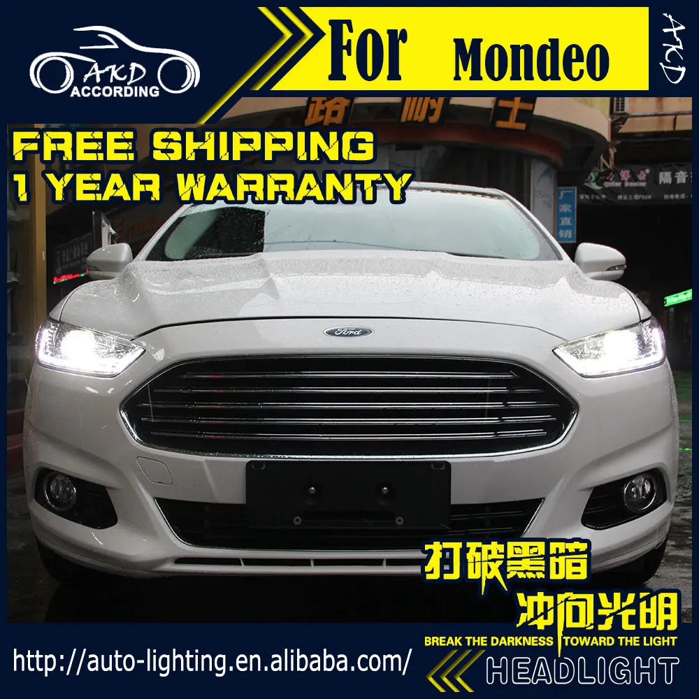 AKD автомобильный стайлинг фары в сборе для Ford Fusion фары 2013- Mondeo светодиодный фонарь светодиодный DRL HID передняя лампа аксессуары