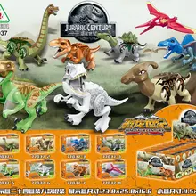 80 шт./лот Super Heroes мир Юрского периода 2 парк динозавров цифры тираннозавров Рекс Кирпичи Строительные блоки Детский подарок игрушки 77037