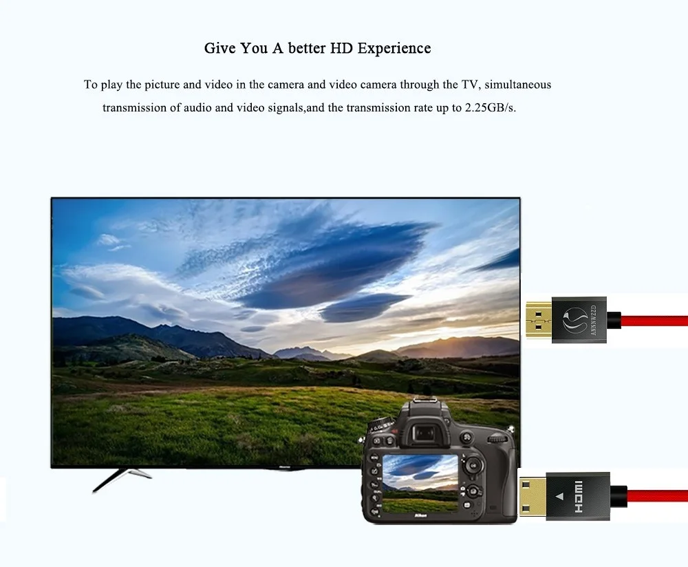 Разъем Mini HDMI(type C) к разъему HDMI(type A) кабель 1.4a Real 3D и Ethernet подходит для Full HD 3D 1080P