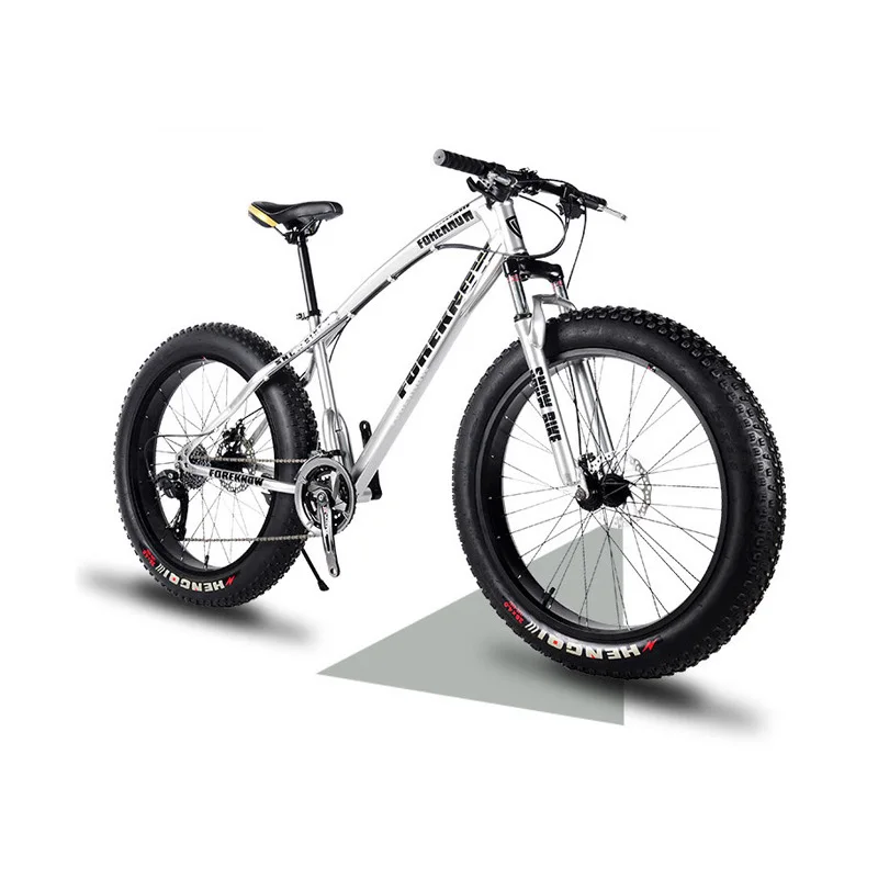 Flash Deal Snowy Mountain Bicycle 20 Inch 4.0 Tire Double Disc Brake Adult Variable Speed Off-Road Beach Bicycle 4