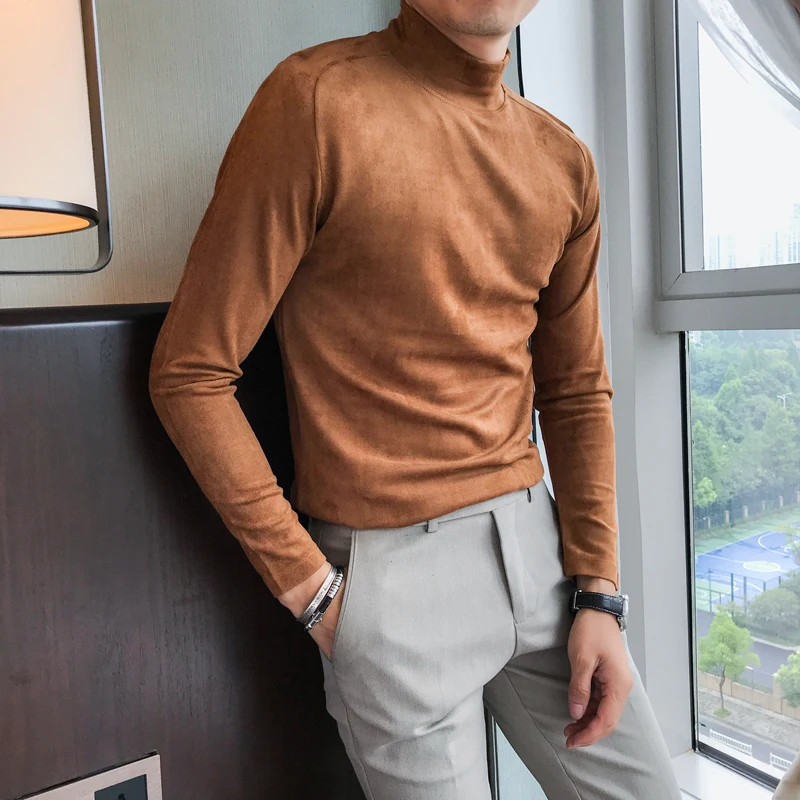 khaki turtleneck mens