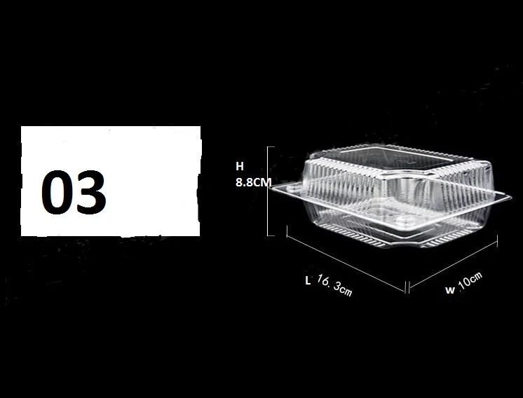 Transparent Clear Plastic Western-Style Pastry Box Snack Food Disposable Cake Box Packaging Box  for Party Supplies Cake Tools 13