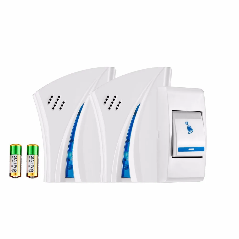 

Loud Sound 433MHz Smart Wireless Door Bell Remote Control 38 Chime tones 100M Wireless Welcome Chime Doorbell