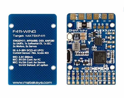 Летный контроллер Matek Mateksys крыло STM32F411 управление полетом INAVOSD MPU6000 BMP280 с