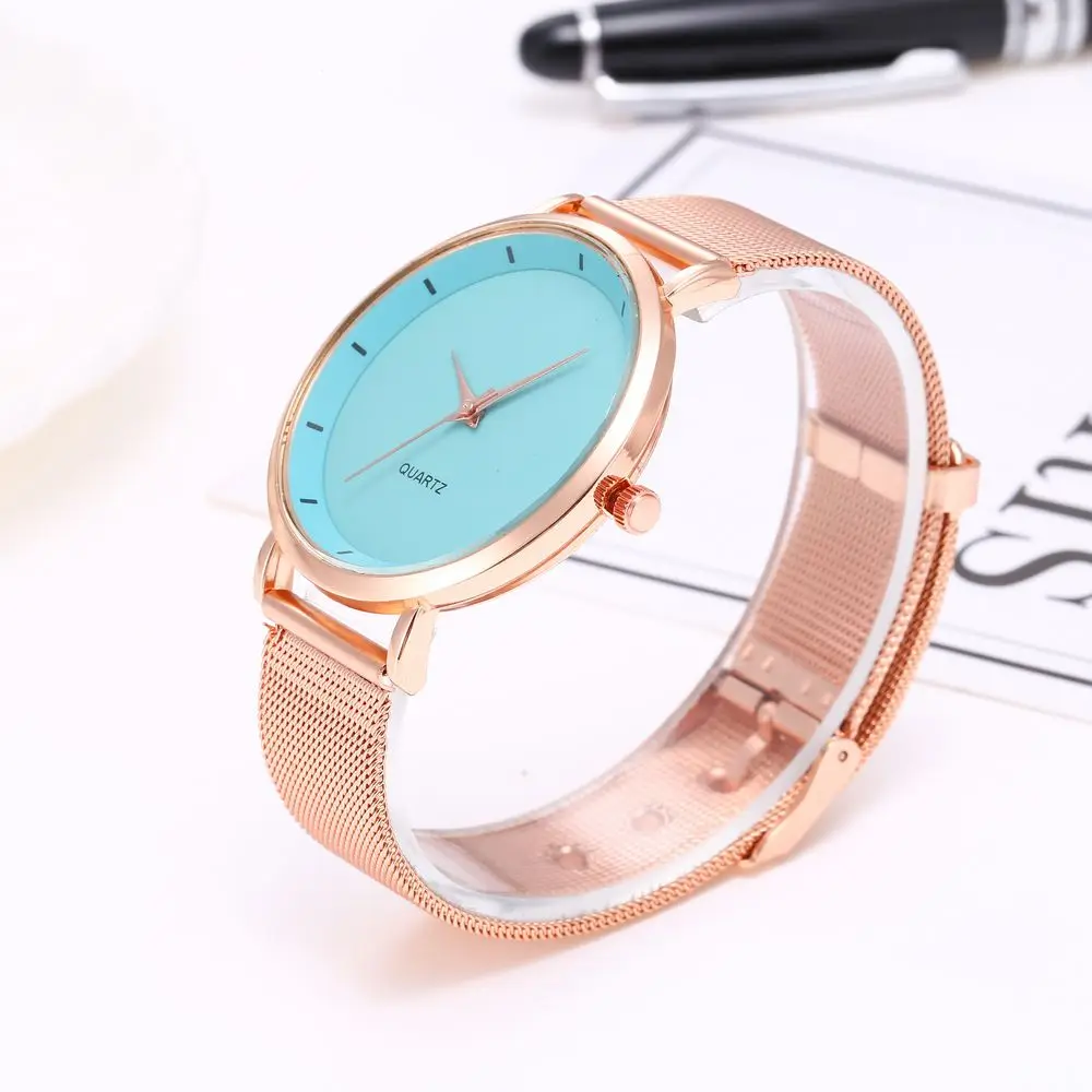 Брендовые модные женские кварцевые часы с простым циферблатом, высококачественные часы с ремешком из нержавеющей стали, повседневные женские часы Relogio