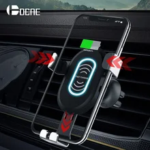 DCAE металлическое автомобильное беспроводное зарядное устройство для iPhone XS Max XR X 8 Plus Gravity быстрая Беспроводная зарядка Автомобильный держатель для samsung Galaxy S9 S8