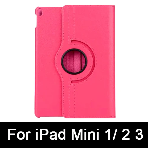 Кожа Smart Cover чехол для Apple iPad Air 2 колесика с камерой низкого давления х 1 5 6 iPad mini 1 2 3 iPad 9,7 5th 6th поколения 360 градусов вращающийся - Цвет: For Mini 1 2 3