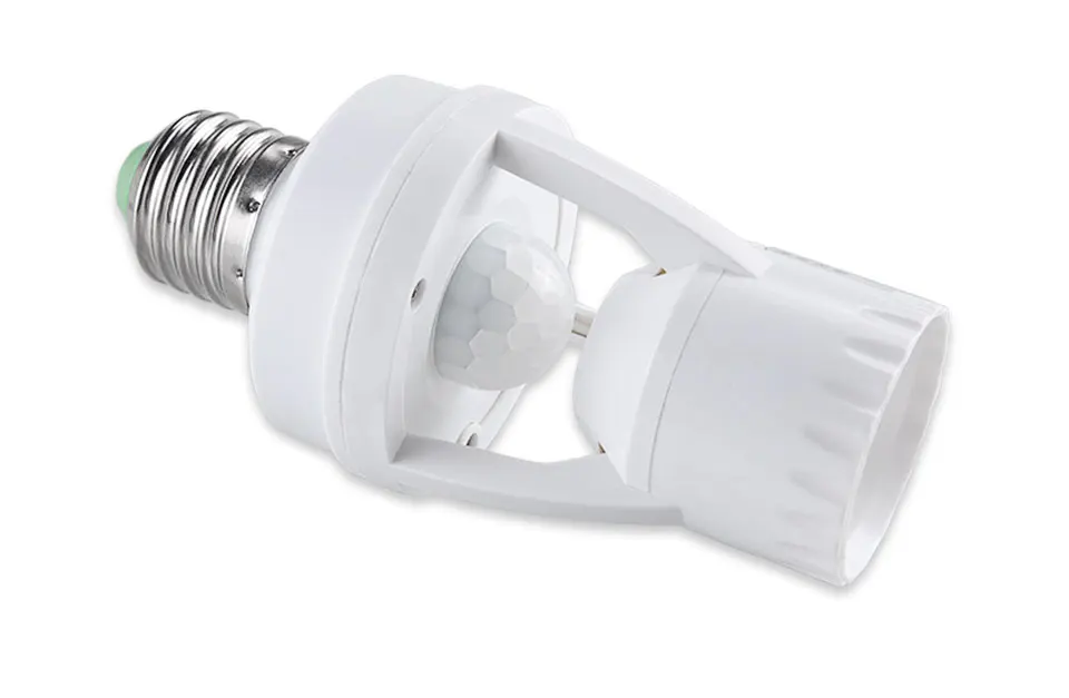 100-240V Intelligent Induction Switch E27 Light Bulb Converter Lampholder (13)