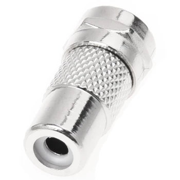 

F Type Male to RCA Female Plug Straight RF Connector Coaxial Adapter