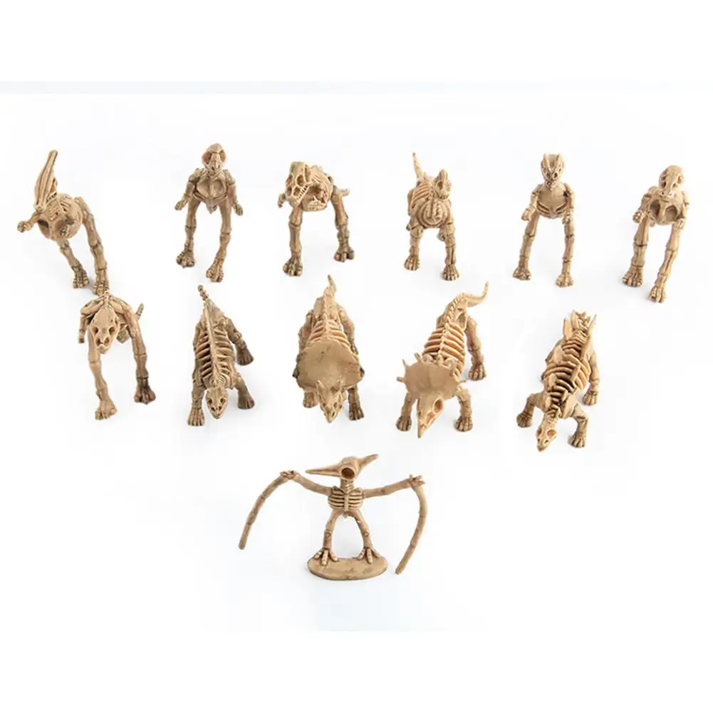 12 шт./компл. детские игрушки образования детей PVC прессформы, муляжи динозавров археологический Обучающие Детские игрушки