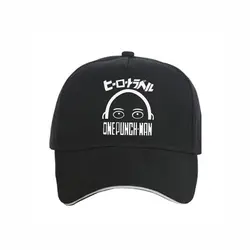 Один удар человек Сайтама печатных тропический шлем черный Snapback шляпа 100% хлопок Бейсбол Кепки