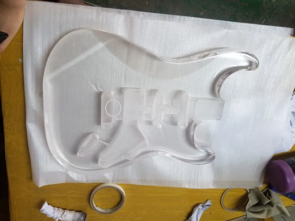 

top quality QShelly custom unfinished transparent acrylic ST/TL only guitar body musical instruments shop
