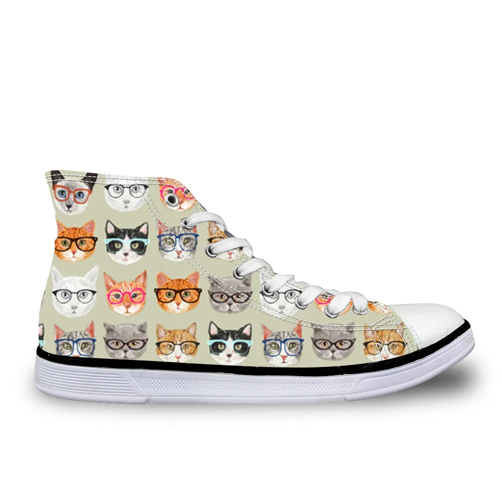 

Spectacular Cats 2018 Women Vulcanize Shoes Spring for Ladies Casual High Top Canvas Shoes Lace up Shoes Espadrilles