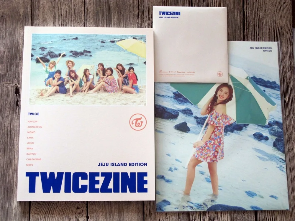 

signed TWICE autographed photobook TWICEZINE JEJU ISLAND EDITION K-POP autograph 112017