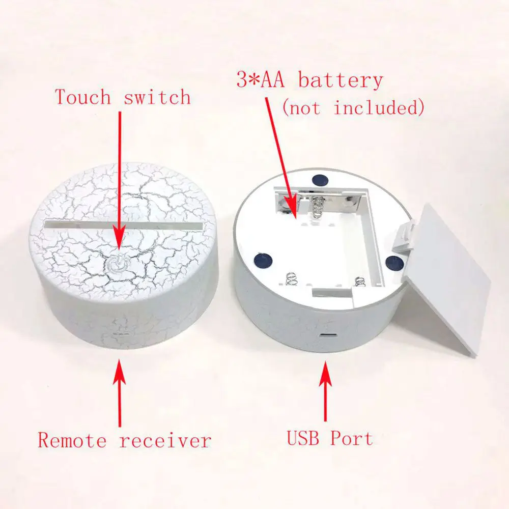 Слон животное 3D светодио дный светодиодный ночник с 7 цветов USB настольный свет для украшения дома лампа визуализации Оптическая иллюзия