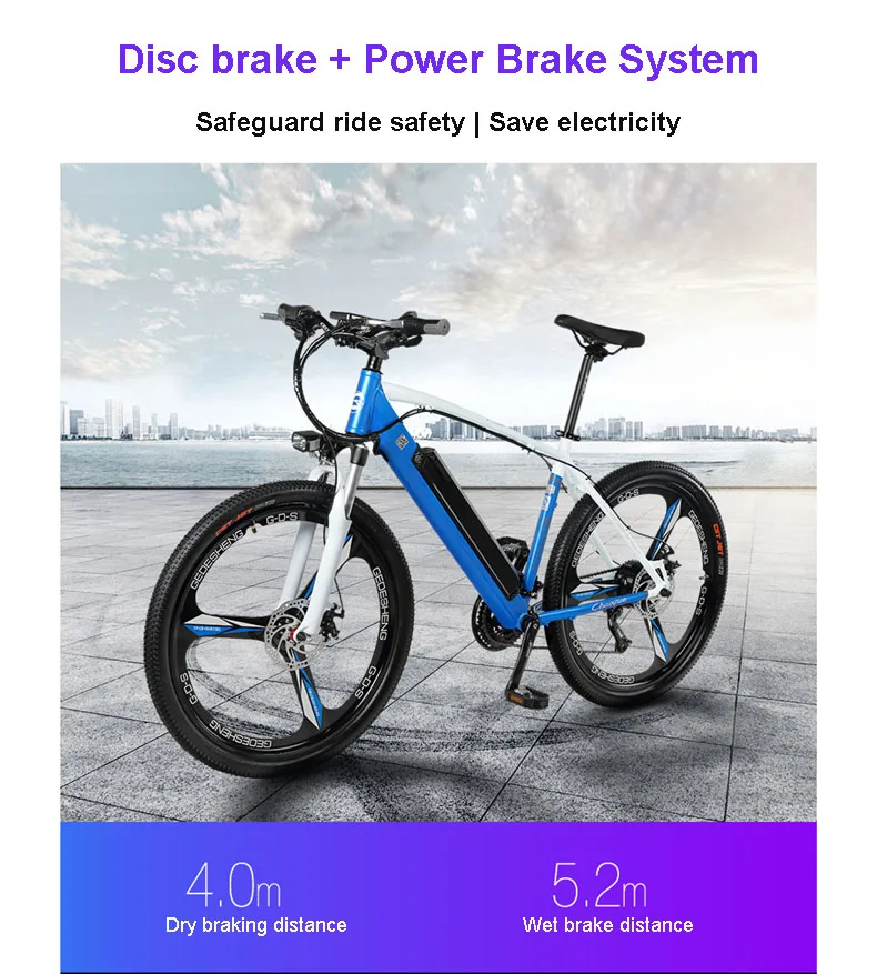 Sale 26inch electric bicycle 27speed variable speed  48V lithium battery 240W motor PAS Rane 60km Rear wheel drive  MTB E-bike 14