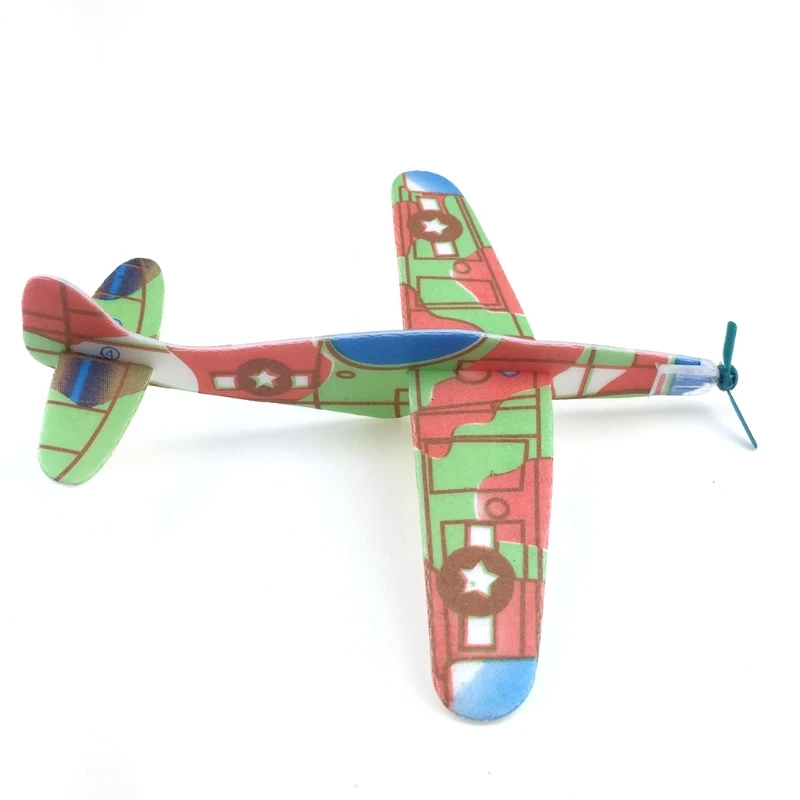 

Educational Mini Foam Handmade Throwing Flying Airplane Glider DIY Assembly Model Kid Toy