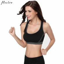 Flectro Women Sports Bra Running Fitness Sexy Yoga Bra Seamless Underwear Push Up Black Pink Sports Bra L006