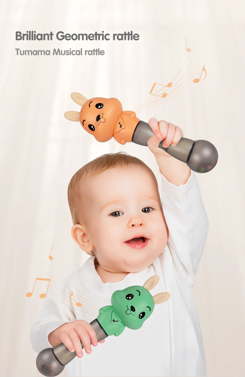 Детские погремушки Tumama, детский музыкальный светильник, погремушка, игрушка, забавная развивающая игрушка для мобильных телефонов, Игрушки для раннего развития 0-12 месяцев