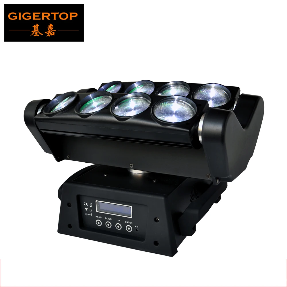 Freeshipping TIPTOP TP L153B Professional LED Spider Light 8PCS 10W high power white LED AV110V ...