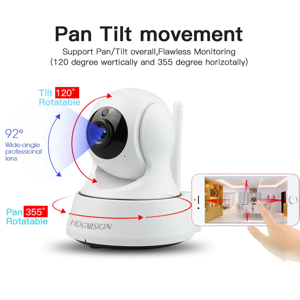 Hdgvision домашняя охранная ip камера беспроводная WiFi наблюдения 1080 P ночное видение
