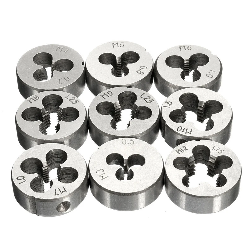 Mayitr 20Pcs Adjustable Tap Die Wrench Threaded Cutting Set M3-M12 Pro Metric Plug Tap Threaded Cutters Tool