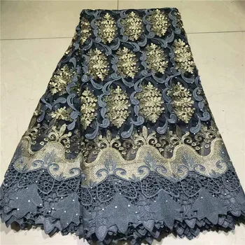 

African Lace Fabric High Quality Guipure lace For Wedding Dress Cotton Lace With Stones Nigerian Lace Fabrics 2L82-73