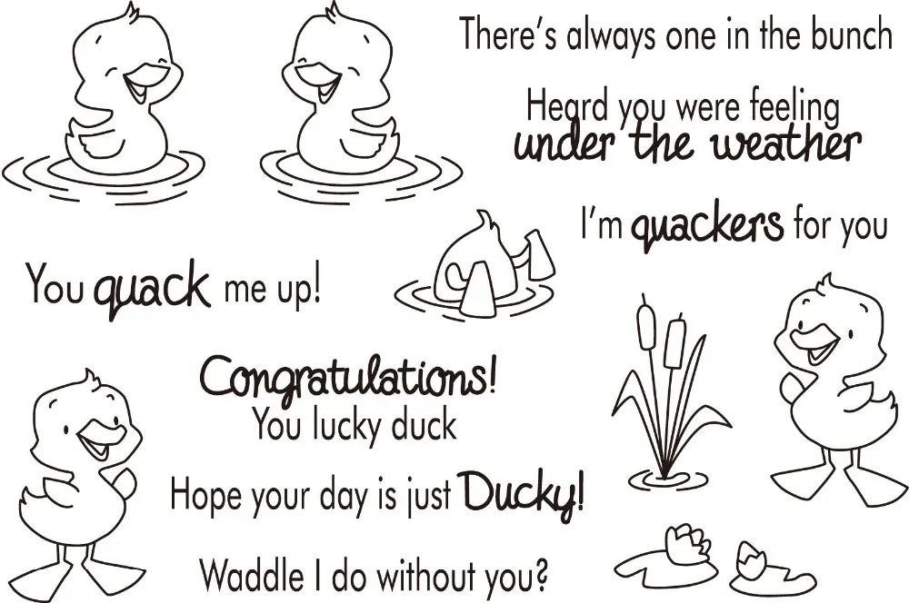 

Cute Duck transparent Clear Silicone Stamp/Seal for DIY scrapbooking/photo album Decorative clear stamp M1057
