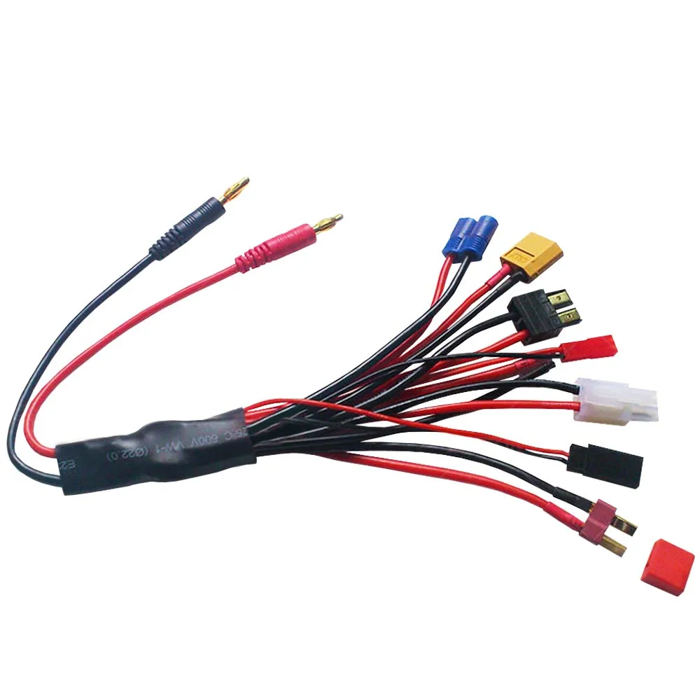 

4.0mm Banana Connector to Female 8in 1 Tamiya Futaba TRX EC3 JST XT60 Multifunctional Lipo Charger RC Charger Adaptor