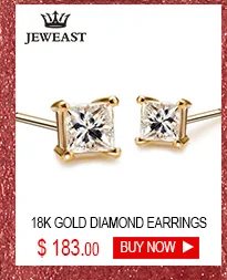 18k Pure Gold Stud Earring Exquisite Elegant Women Jewelry Rose Yellow White Star Miss Girl Gift For Birthday Hot Sale Good New