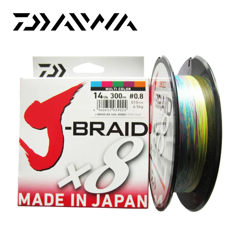 دايوا J-BRAID 8A 150 M 100% الأصلي متعدد الألوان 8 سلك جديلة خط حيدة 14-35lb خيط صنارة الصيد صنع في اليابان pesca